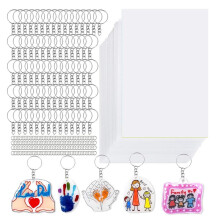 Shrink Plastic Sheets Kit - DIY Shrinky Paper Art Supplies for Jewelry, Keychain Making, DIY 'S Day Crafts Gifts