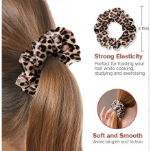 Satin Pillowcase and Eye Mask Set, Leopard Satin Pillowcase *1, Eye Mask *1, Scrunchie *1, Cooling Pillowcase for Hair and Skin, Anti-Acne, Hidden Zi