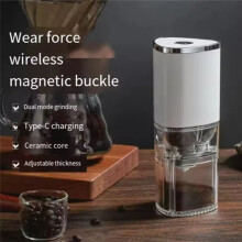 Tragbare Handmühle, USB-Aufladung, Elektrische Kaffeemühle, für Zuhause, Reisen und Den Außenbereich, Schleifwerkzeuge, Leicht zu Reinigen und