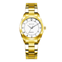 (Golden white surface) Premium Ladies Quartz Movement Waterproof Wristwatch