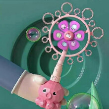 Automatic Bubble Machine Fun And Interesting Colorful Package Outdoor Activity Toys Cartoon Animal Frog Windmill Easy Grip