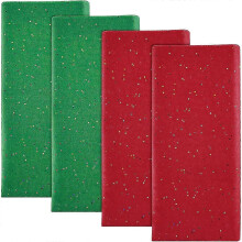 Glitter Tissue Paper for Packaging 50x66cm Green Red Tissue Paper for Christmas Gift Wrapping Bouquet Packaging Craft Paper20 Sheets