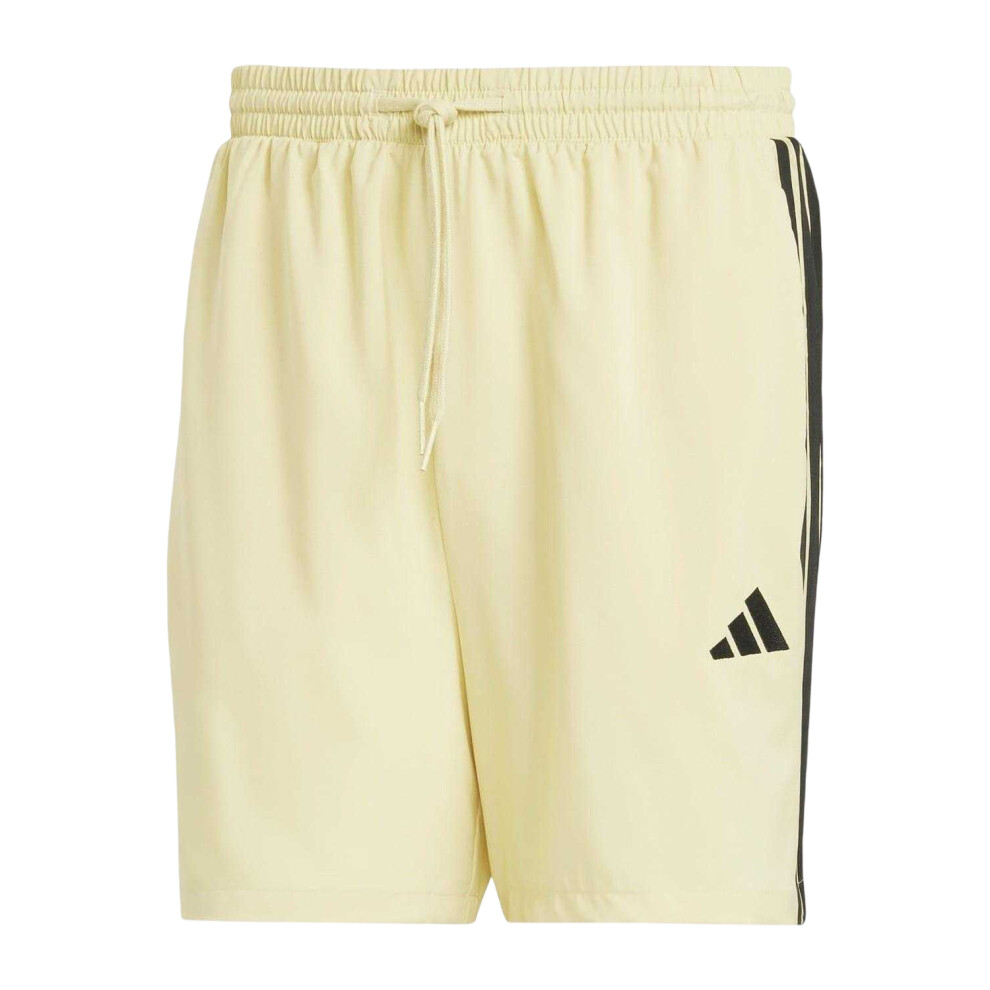 Adidas (S, Powdery Yellow) Mens 3 Stripes Shorts