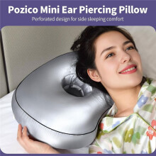 Orthopedic Ear Piercing Pillow, Support with 3.5" Ear Hole Relief, Hypoallergenic Pillow