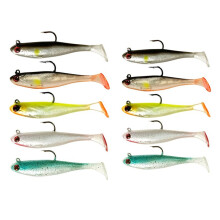 10 Pcs Soft Fishing Lures Paddle Tail Swimbait for Bass Fishing 6.4g 12.3g Fishing Lures for Saltwater Freshwater