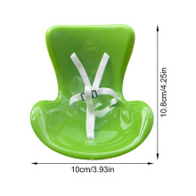 (Blue) Decorative ABS Car Seat Holder For 10-17cm Dolls Safe Travel Display Ornament Gift Display Stand Yellow