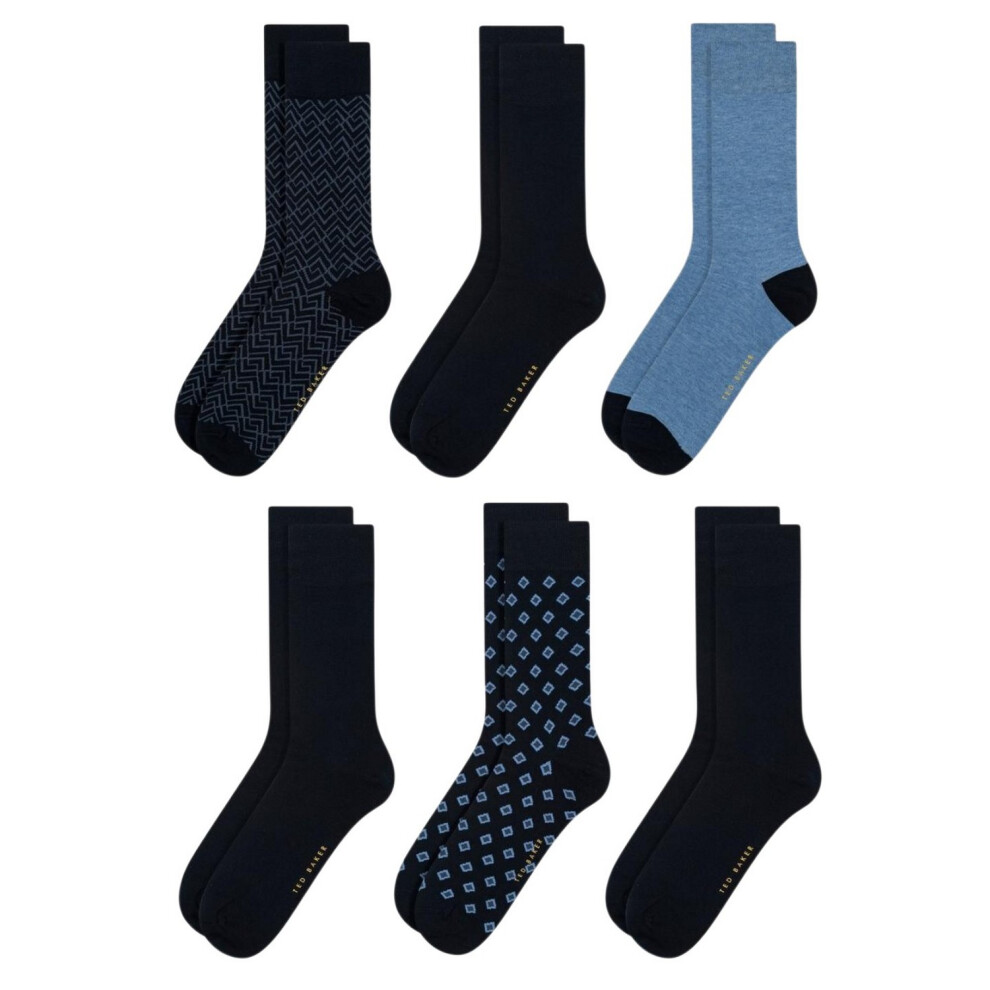 Ted Baker Mens Formal Crew Socks (Pack Of 6)