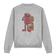 (XL, Athletic Heather) Sesame Street Unisex Adult Elmo Vintage Sweatshirt