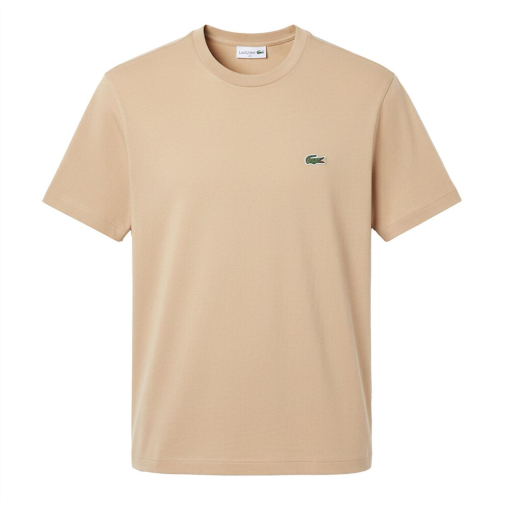 Lacoste (S, Beige) Mens Interlock Slim T-Shirt Cream,Multicoloured