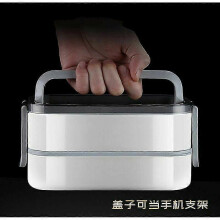 304 stainless steel insulated lunch box microwave portable lunch box split lunch box white 3 compartment lunch box + rice bag