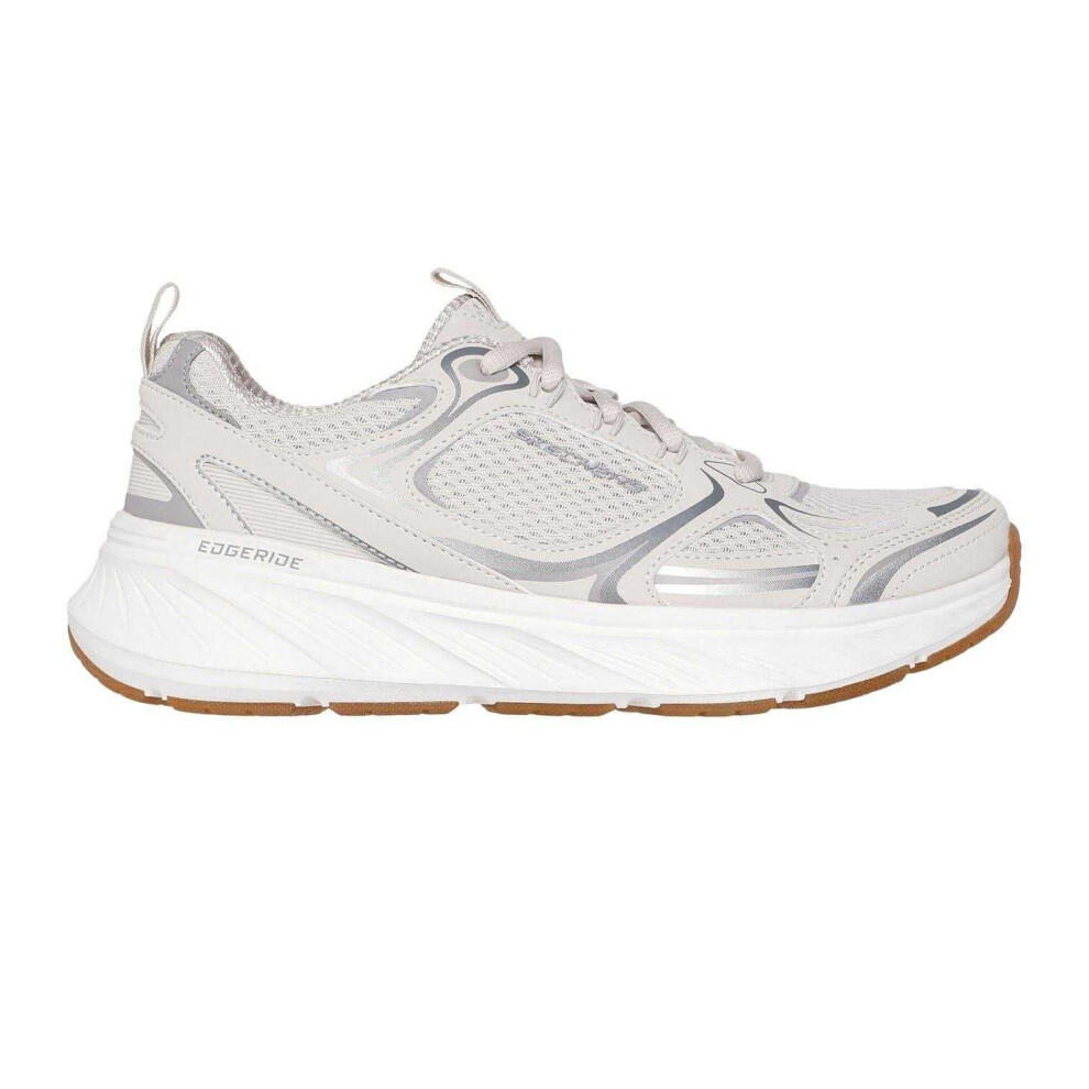 Skechers (5 Uk, Natural) Womens/Ladies Edgeride Silver Eclipse Trainers
