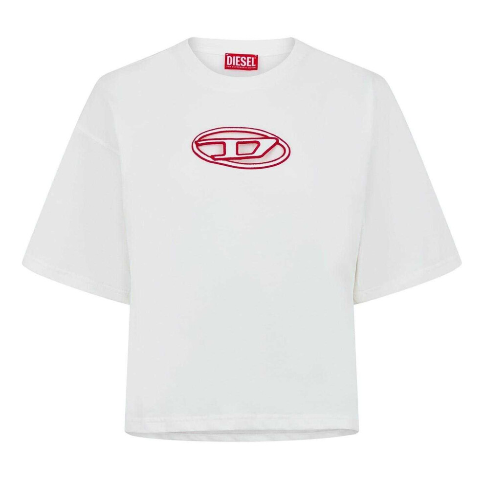 Diesel Womens/Ladies Oval Logo Oversized Crop T-Shirt