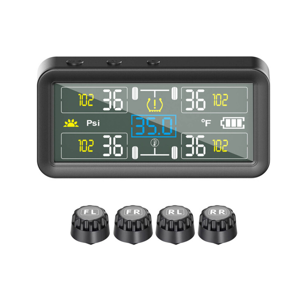 Quick Install 4 Wheel Tire Pressure Monitoring System Alarm Weatherproof Design 7754004773370