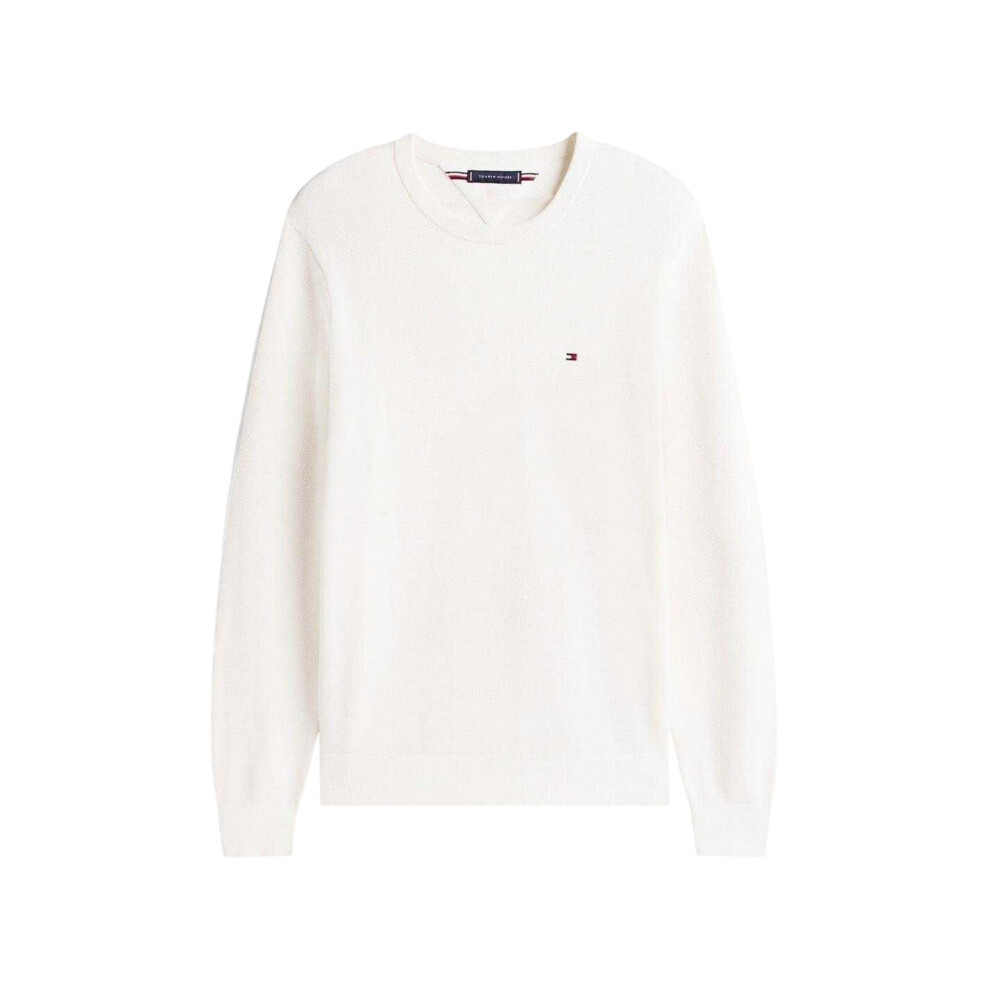 Tommy Hilfiger (S, Ivory) Mens Jumper Multicoloured
