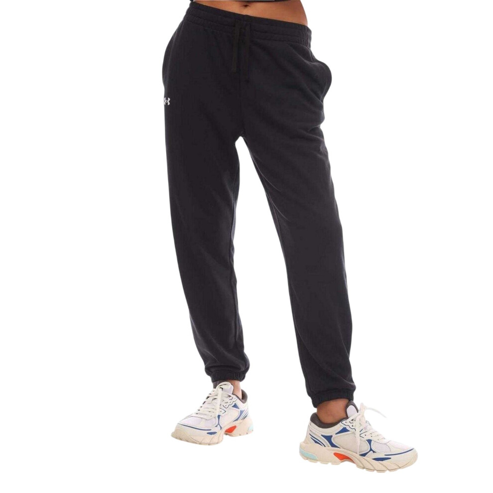 Under Armour (4 Uk - 6 Uk, ) Womens/Ladies Rival Terrycloth Joggers Black