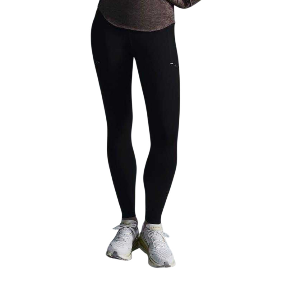 Nike (12 Uk, /Silver) Womens/Ladies Swift Running Tights Black