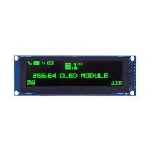 3,12-Calowy Wyświetlacz OLED 256x64, 25664 Punktów, Graficzny Moduł LCD, Ekran LCM, Obsługa Kontrolera SSD1322, SPI Zielony