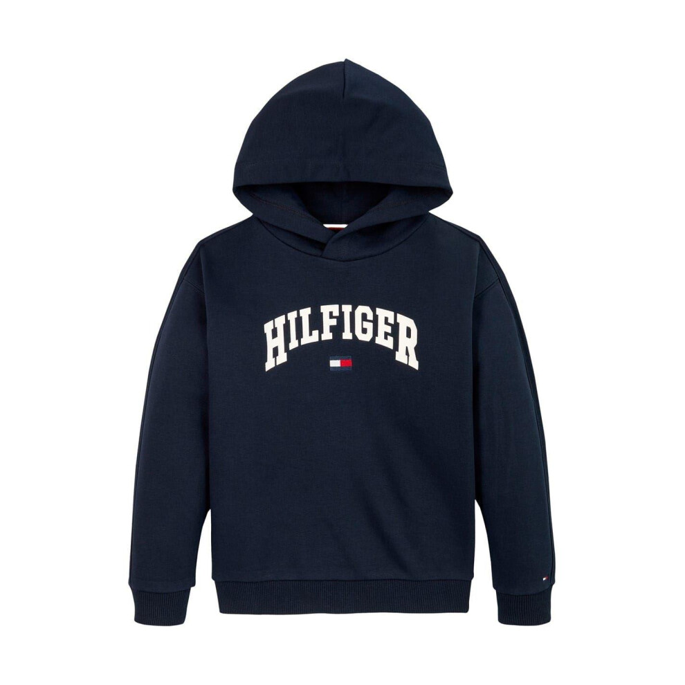 Tommy Hilfiger (12 Years, Navy) Childrens/Kids Varsity Regular Hoodie