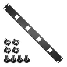 Panneau de Brassage XLR 4 Trous 1U pour Rack Audio, Accessoires de Rack de Studio D'Enregistrement Perforés pour Boîtier