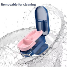 Tragbarer Medikamentenschneider - Multifunktions-Medikamententeiler mit Wasserdichter Aufbewahrung, Klinge Aus Rostfreiem Stahl, Einfache Reinigung B