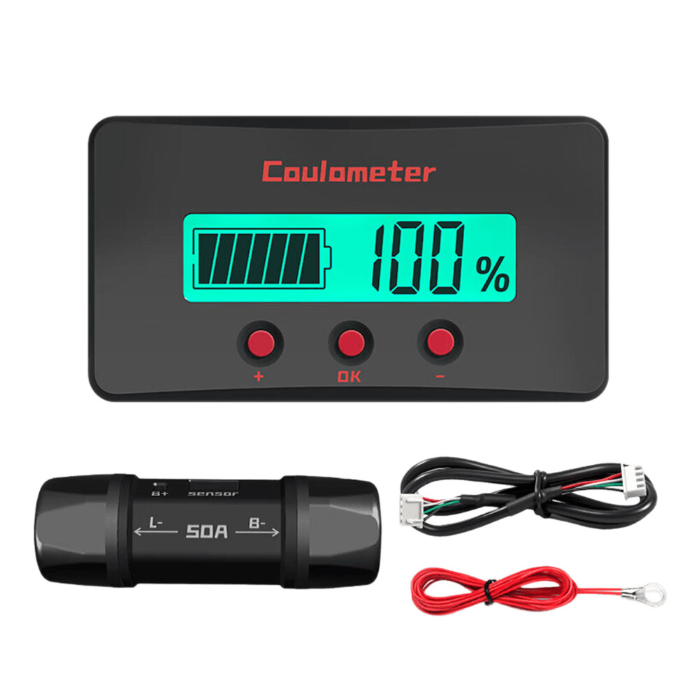 High Accuracy Coulomb Counter With Lcd Display For Battery Monitoring 8V To 120V Set 1 7754004678903