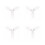 1,2x0,9x3 1,22 Polegadas 3-Blades Hélice PC FPV Hélice 1mm Eixo para RC FPV Drones Peças DIY Branco 1
