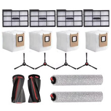 Kit D'Accessoires de 16 Pièces pour Aspirateur Robot pour E25 Omni/E28 Omni : Brosse Principale, Filtres, Sac à Poussière et Rouleau de Nettoyage