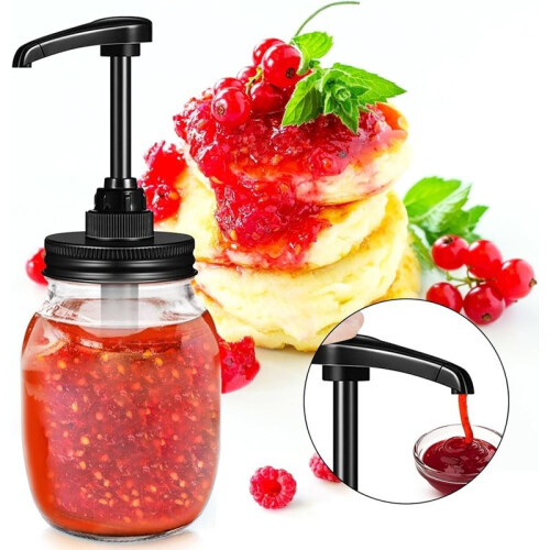 3 Coperchi per Pompa Dosatrice di Sciroppo, Salsa e per , Ermetici e A Prova di Perdite per Pompa Dosatrice da Cucina. 2