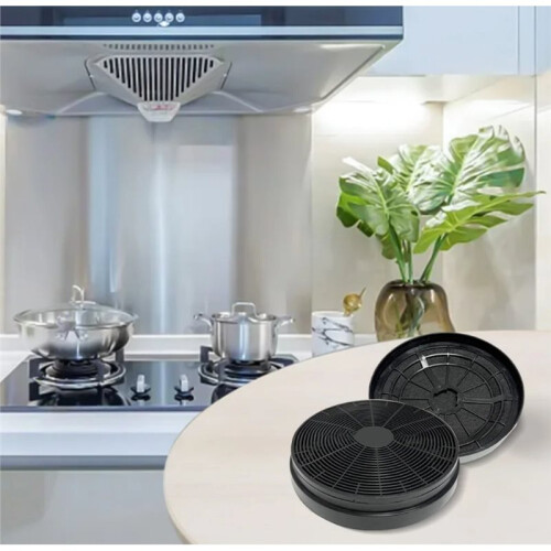 2 Activated Carbon Filter Cartridges for Kitchen Range Hoods for Wall-Mounted Ductless Ventilation Systems 2