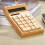 Bamboo Solar Electronic Calculator 12-Digit Large Display, Solar & Battery Dual Power Desktop Counter Standard Function 5