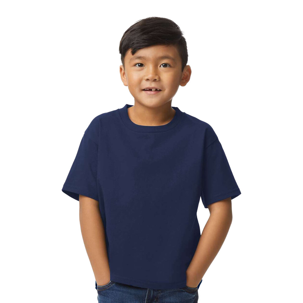 Gildan (5-6 Years, Navy) Childrens/Kids Midweight Soft Touch T-Shirt