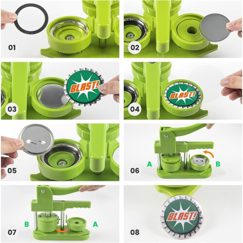 Button Maker 58mm Button Maker Machine DIY Button Pin Ergonomic Arc Handle Punch Press 1