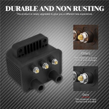 3 Ohm Ignition Coil Single Fire 53-434 12V Ignition Coil for Touring Softail Dyna Sportster Chopper 1984-2003