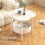 Table Side Coffee Table Double Layer Table with Storage Side Table Easy to Assemble for Small Spaces Bedroom Green 4