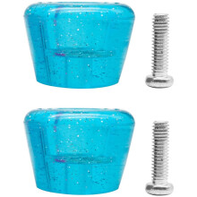 Roller Skate Toe Stoppers,1 Pair Universal PU Roller Skate Toe Stops Plugs Brake Block with Screws,