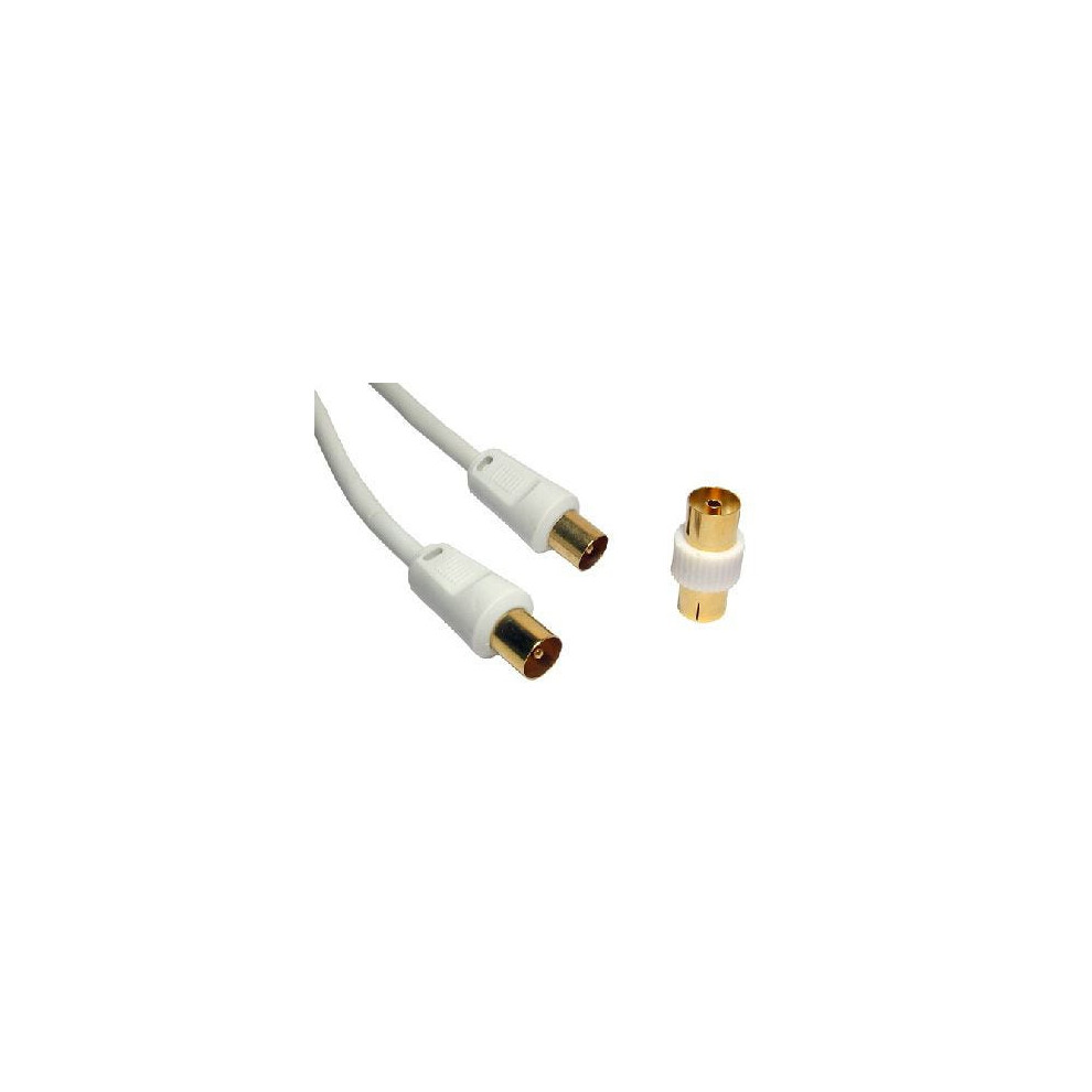 Cdl 3M Tv Cable+Female Coup - White 5055781201196