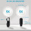 Ninth World 5X 10X Optical Magnifier, LED Light, 80mm Handheld Backlit Magnifier for Reading 8