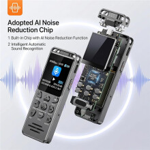 8GB Digital Voice Recorder HD Audio Recording Voice Recognition A-B Repeat Password Lock Voice Activated USB-C