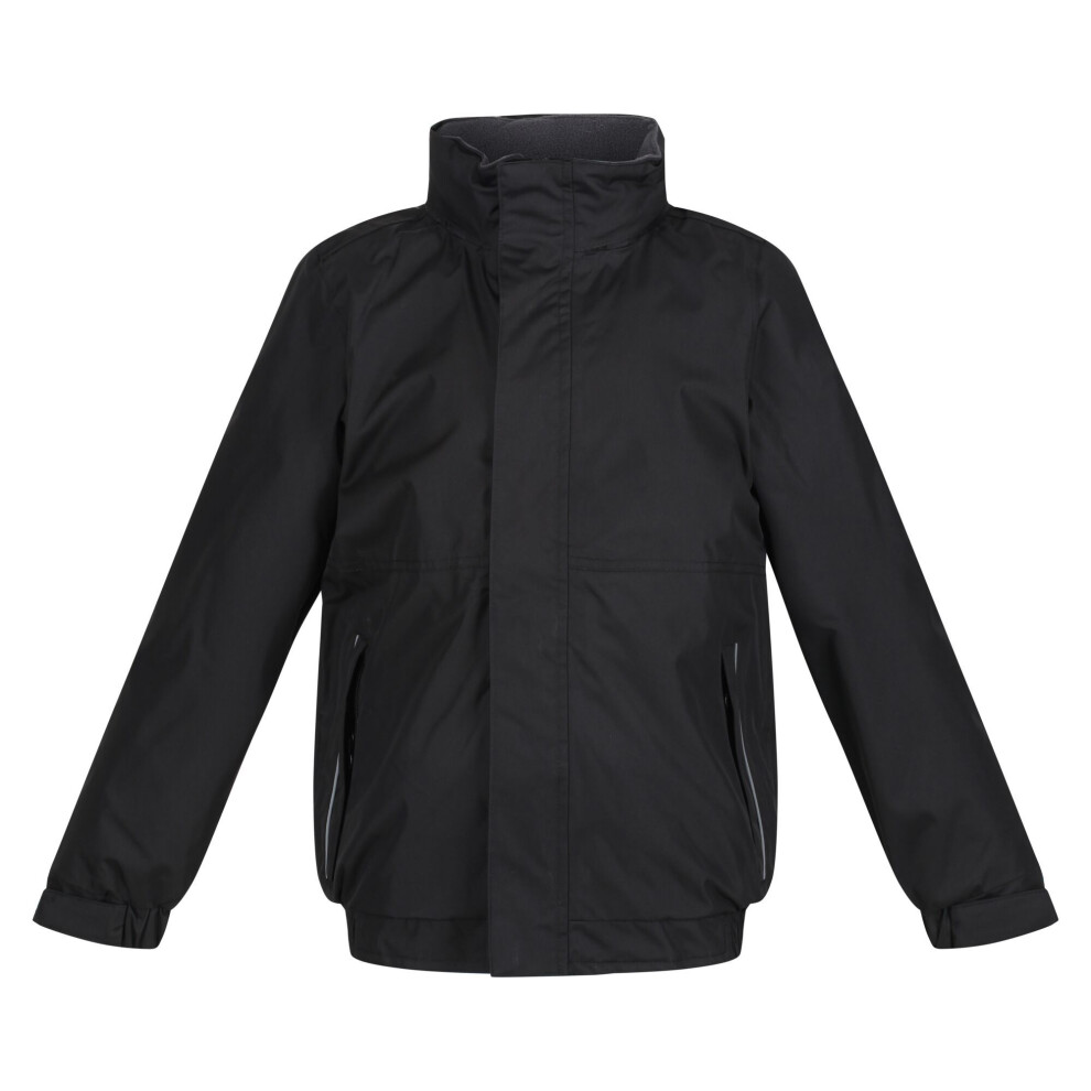 Regatta (36, /Ash) Kids Unisex Thermoguard Fleece Lined Dover Jacket (Windproof & Waterproof) Black