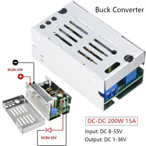 For -for  200W 15A Step-Down Conversion Module for  8-55V to 1-36V Buck Converter Voltage Regulator 2