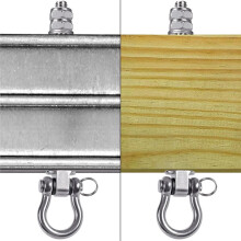 6pack Heavy Duty Swing Hangers with Bearings Stainless Steel Hardware for Wood & Metal for Hanging Hammocks 7"