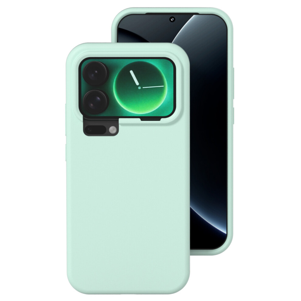 (Mint ) For Xiaomi 17 Pro Liquid Silicone Phone Case Skin-Friendly Shockproof Protective Back Cover Green 6914294100145