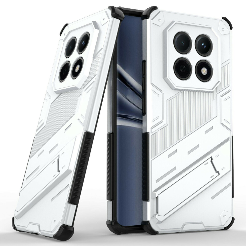 (White) For Xiaomi Poco M8 5G / Redmi Note 15 5G (Global) Case Pc + Tpu Shockproof Phone Cover With Kickstand White 6914299119890
