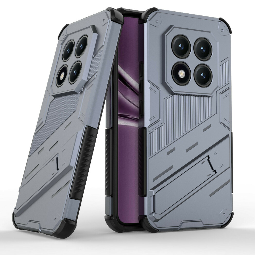 (Grey) For Xiaomi Poco M8 Pro 5G / Redmi Note 15 Pro+ 5G (Global) Case Pc + Tpu Shockproof Phone Cover With Kickstand Grey 6914293809223