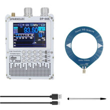 TEF6686 Radio DP-666 Full Band FM/LW/MW/SW Shortwave Radio+Loop Antenna Kit ESP32 RDS 2.8 Inch IPS Touch Screen