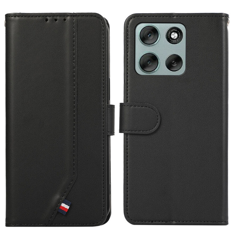 (Black) For Motorola Moto G86 5G Case Rfid Blocking Flip Leather Phone Cover Black 6914295026482
