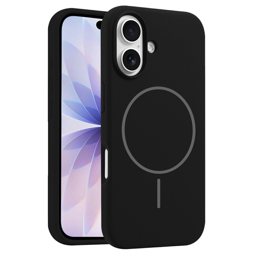 (Black) For Iphone 17 Case Compatible With Magsafe Liquid Silicone Anti-Drop Phone Cover Black 6914290719648