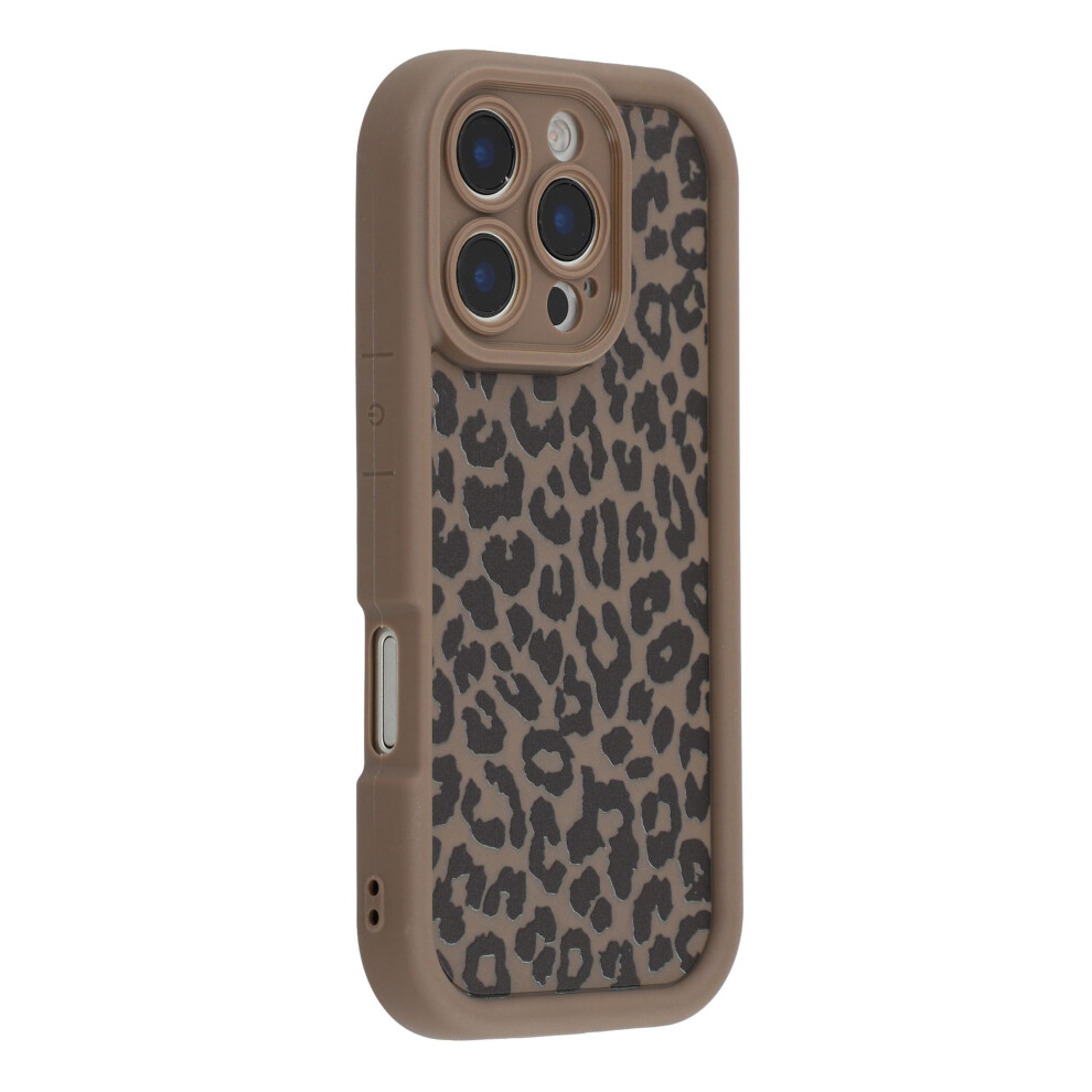 (Coffee) For Iphone 16 Pro Max Case Leopard Print Tpu Shockproof Phone Cover Brown 6914292644139