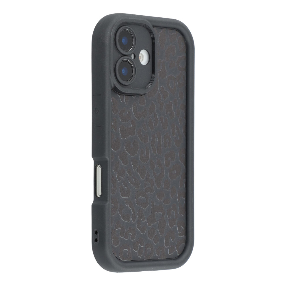 (Black) For Iphone 16 Case Leopard Print Tpu Shockproof Phone Cover Black 6914296847154