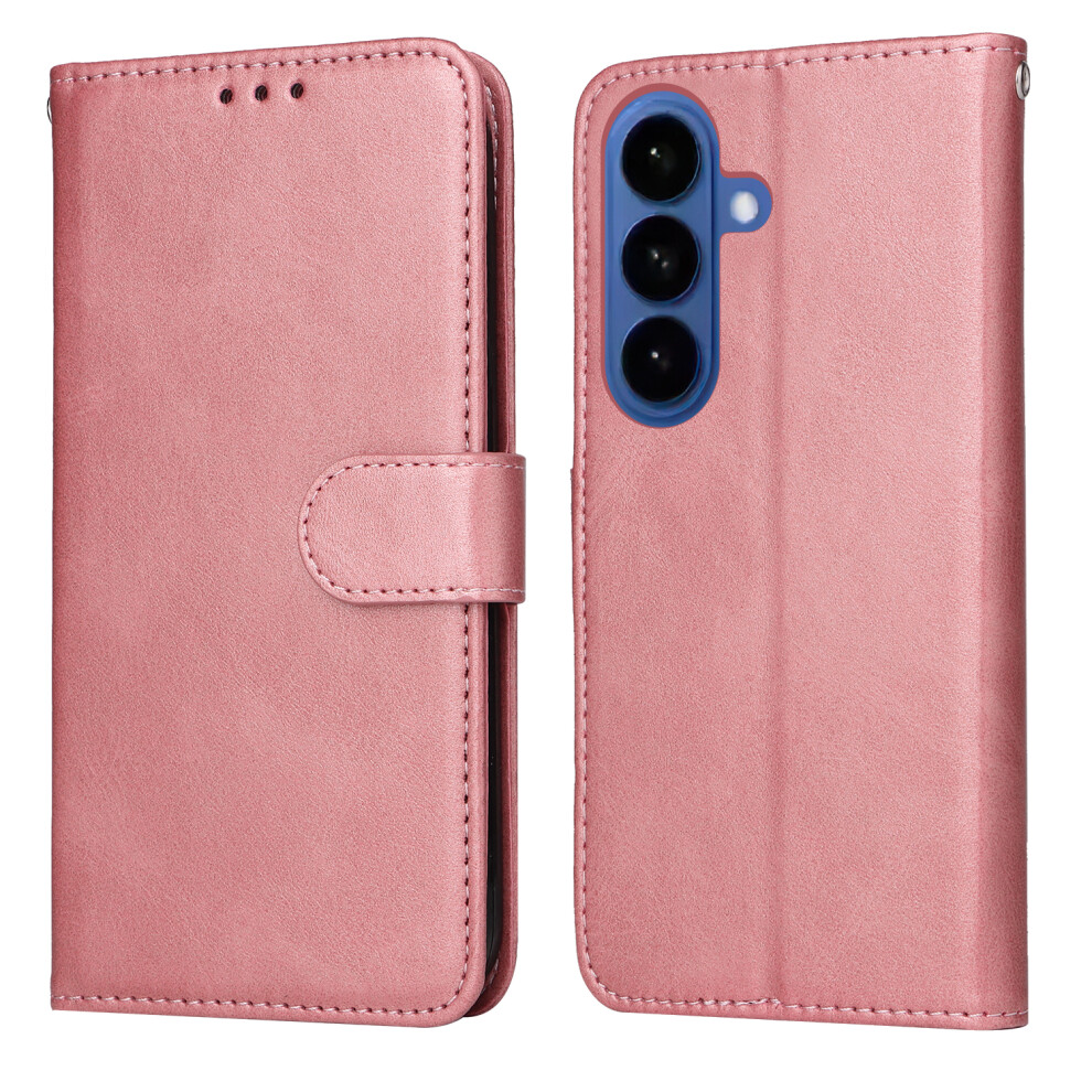 (Pink) For Samsung Galaxy S26 Case Wallet Pu Leather Folio Flip Phone Cover Pink 6914295409513